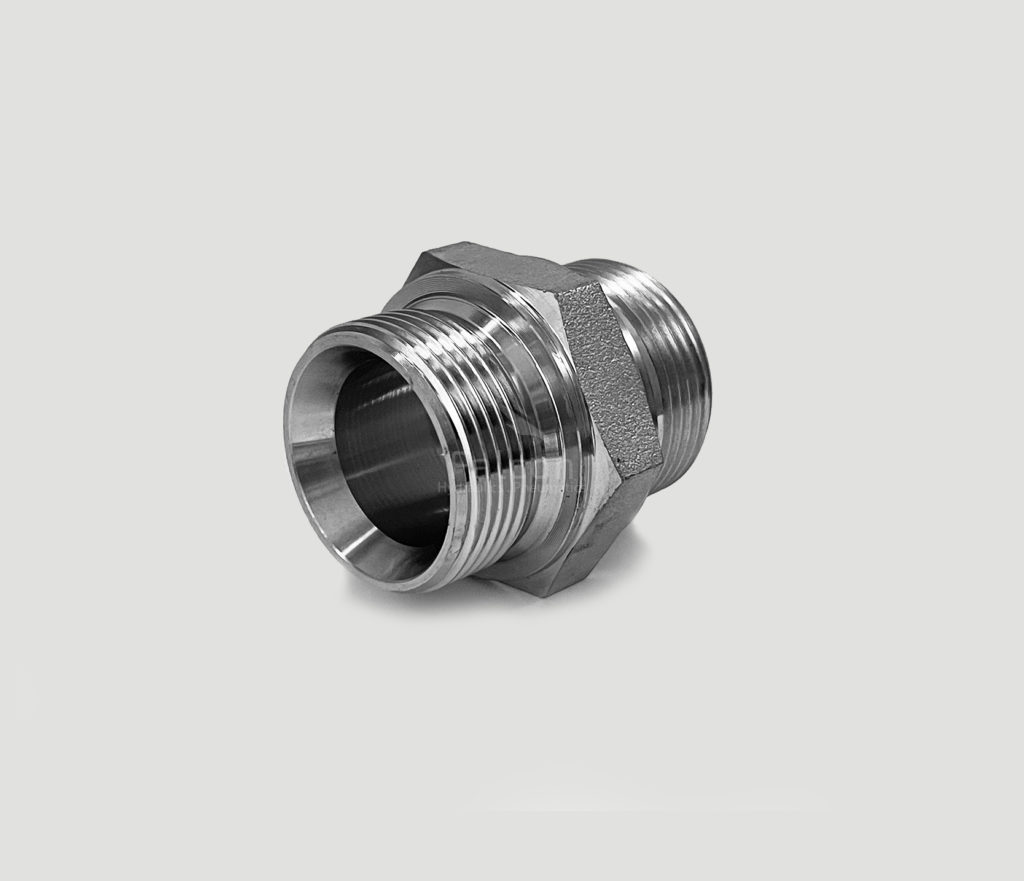100-0606 ITM Hydraulic Adaptor BSPP Male x BSPP Male 60˚ Cone Both Ends 3/8" 